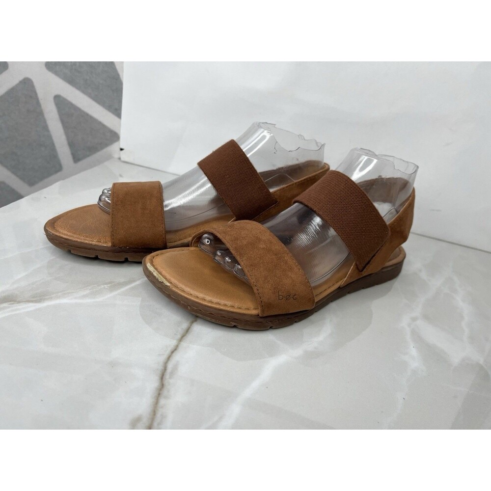 Born B.O.C BOC Women Sandal Strap Flat Brown Suede Shoe SZ 9 M
